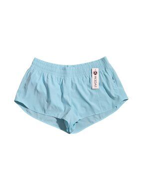 NWT | MCEDAR Light Blue High-Rise Running Shorts | Zipper Pocket | L